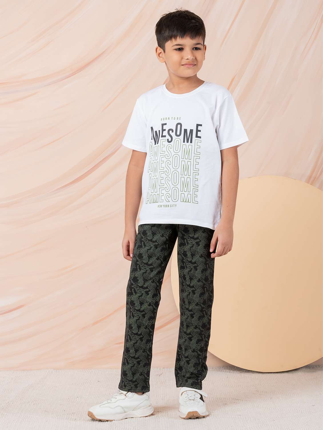 boys printed full length co-ord set - 22390096 -  Standard Image - 3