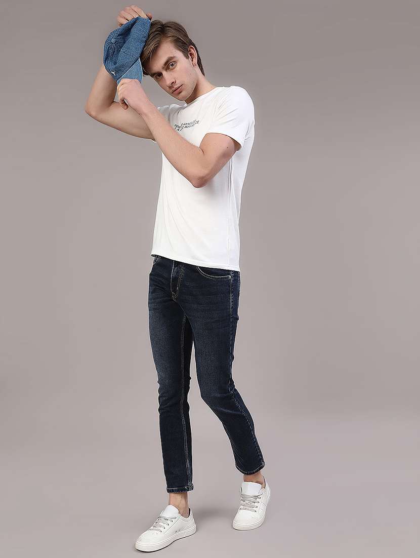 men washed mid rise skinny fit jeans - 22391029 -  Standard Image - 5