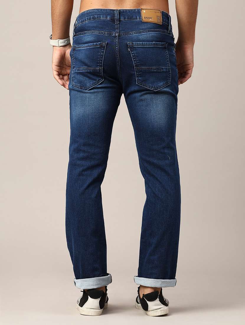 men washed mid rise slim fit jeans - 22391034 -  Standard Image - 3