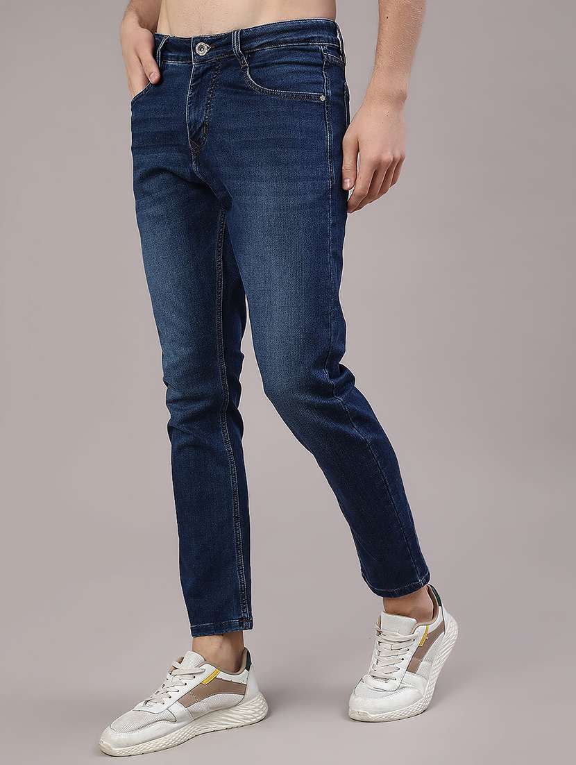 men washed mid rise slim fit jeans - 22391036 -  Standard Image - 3