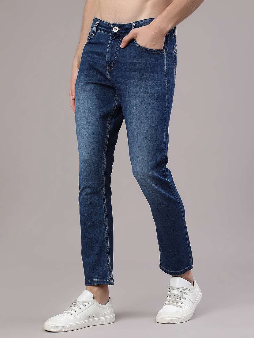 men washed mid rise slim fit jeans - 22391037 -  Standard Image - 3