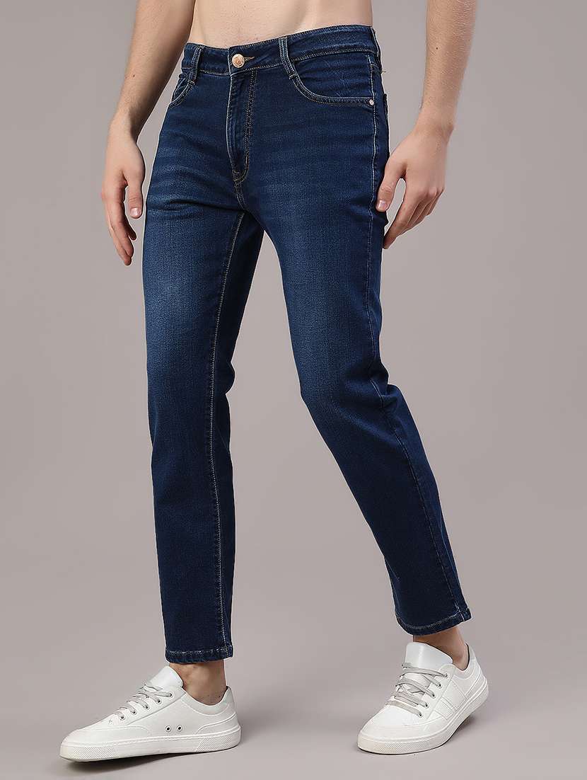 men washed mid rise slim fit jeans - 22391044 -  Standard Image - 3