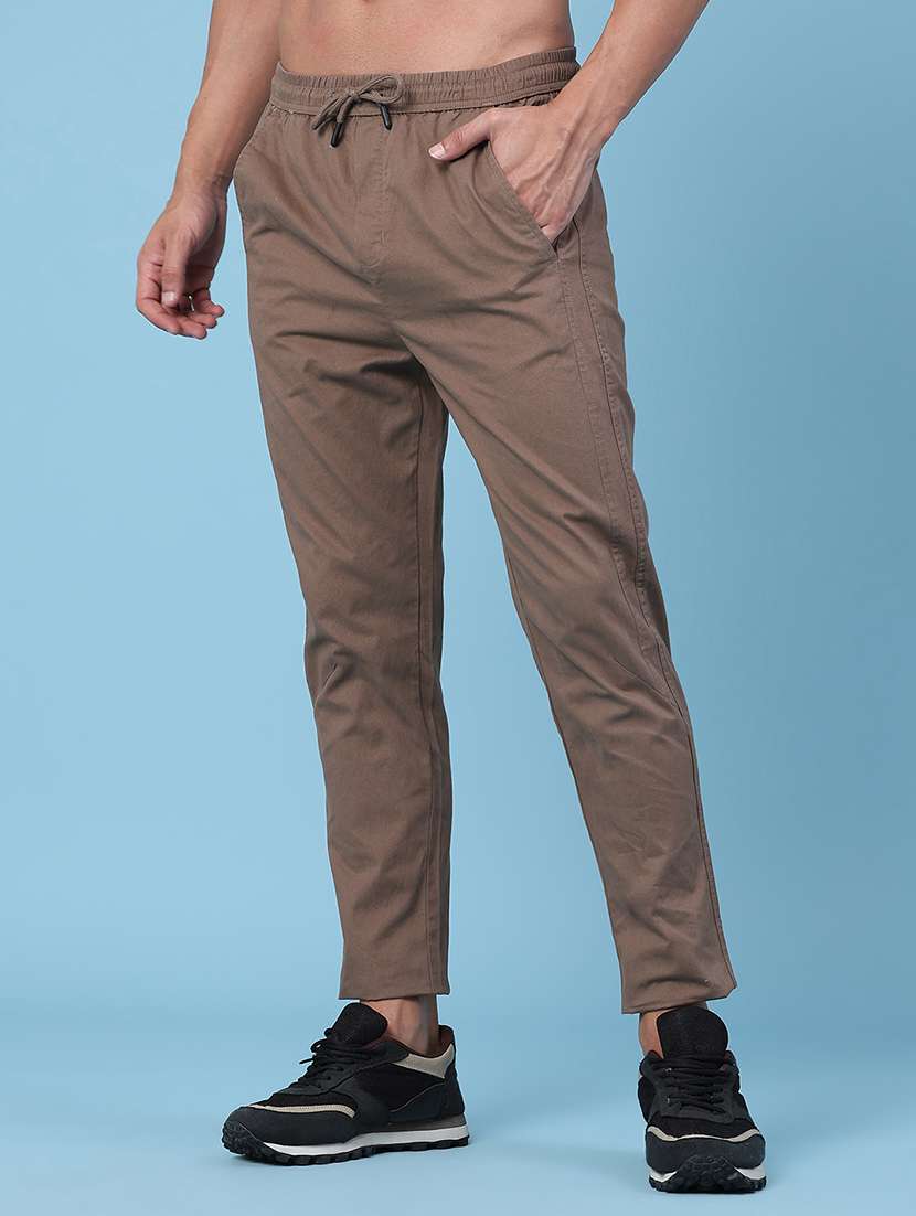 men solid mid rise regular fit track pant - 22391058 -  Standard Image - 3