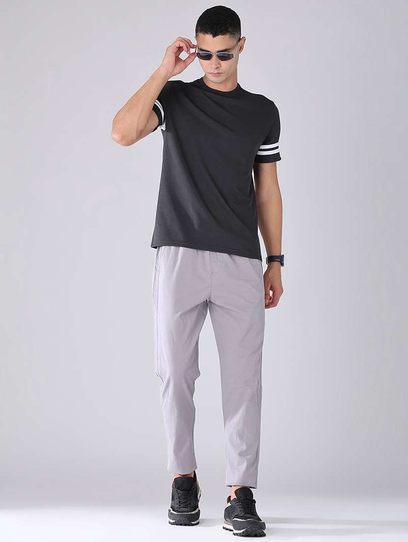 men solid mid rise flat front trouser - 22391060 -  Standard Image - 5