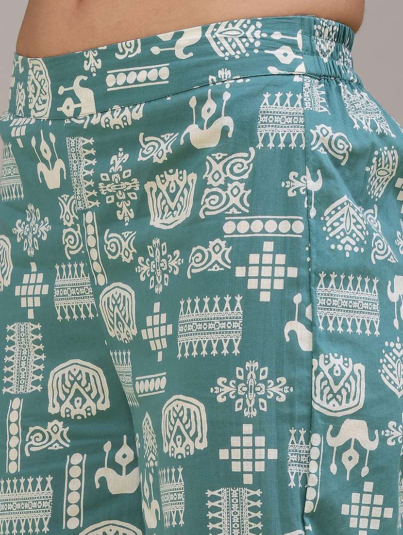 Women Printed Sleeveless Kurta Pant Set - 22391145 -  Standard Image - 5