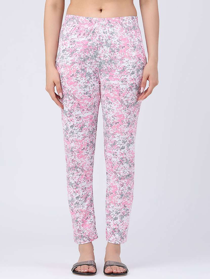 women printed mid rise pajama