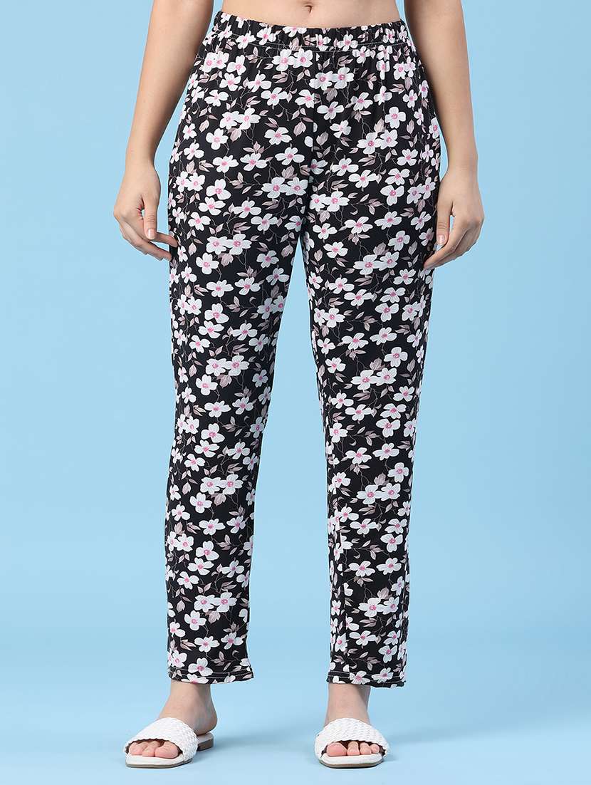 women floral printed mid rise pajama