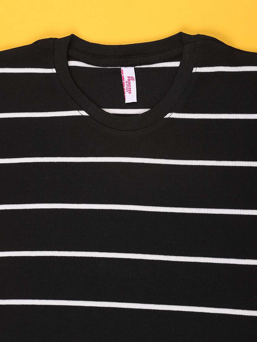 women striped round short sleeves neck tee - 22391240 -  Standard Image - 3