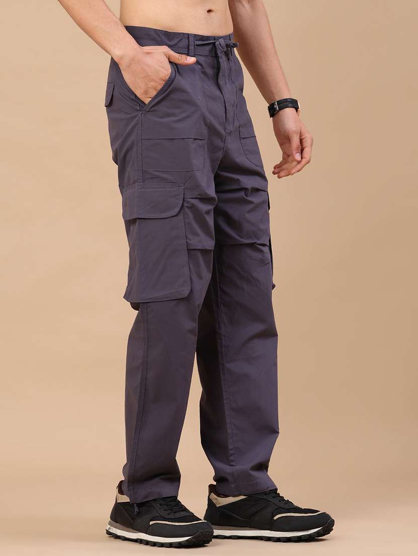 men solid mid rise casual cargo pant - 22391252 -  Standard Image - 3