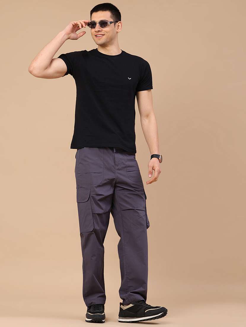 men solid mid rise casual cargo pant - 22391252 -  Standard Image - 5