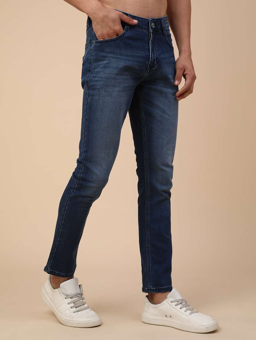 men washed mid rise slim fit jeans - 22391262 -  Standard Image - 3