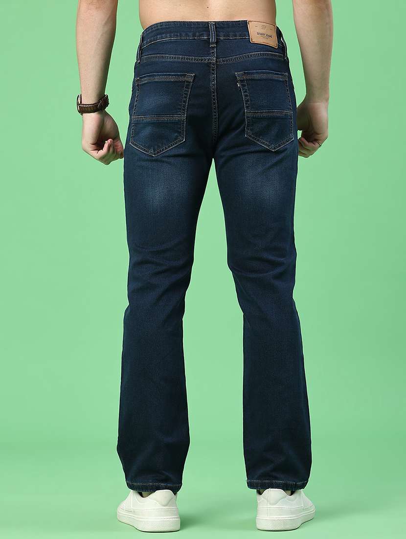 men washed mid rise full length straight jeans - 22391265 -  Standard Image - 3