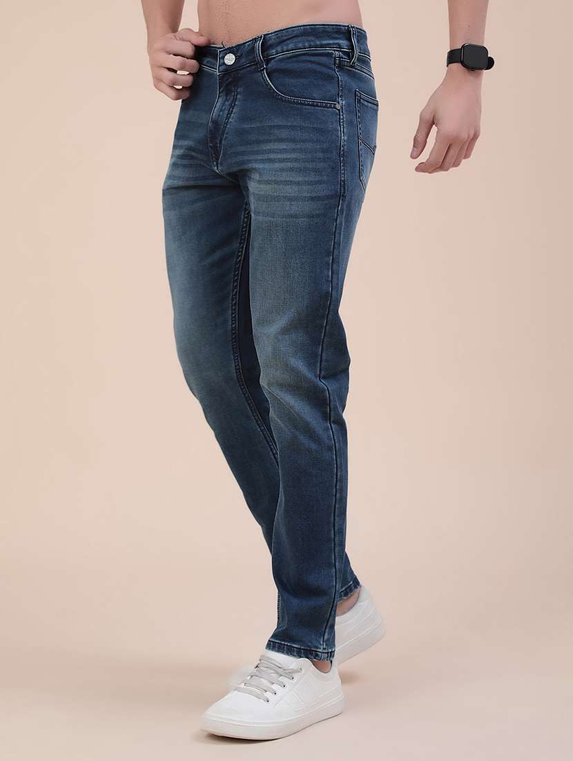 Men Washed Mid Rise Slim Fit Jeans - 22391266 -  Standard Image - 3