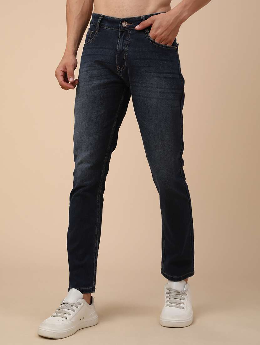 men washed mid rise slim fit jeans - 22391268 -  Standard Image - 3