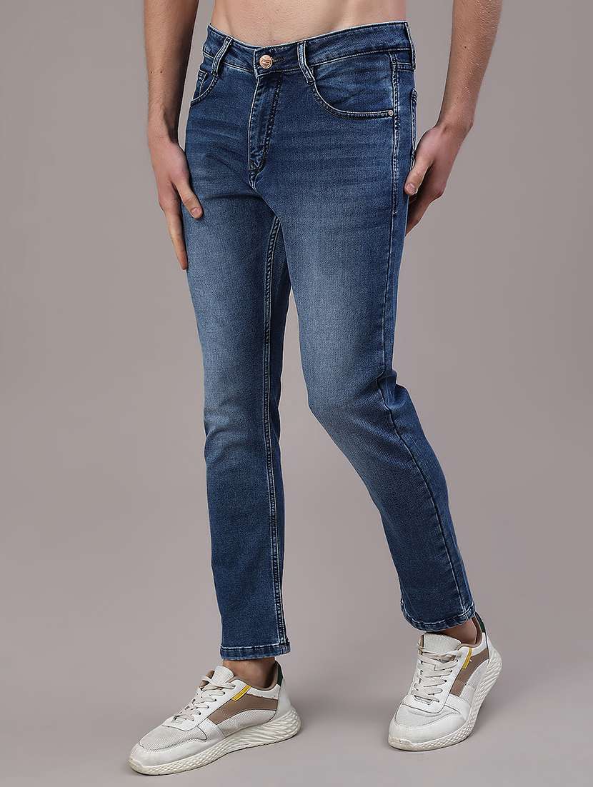 men washed mid rise slim fit jeans - 22391271 -  Standard Image - 3