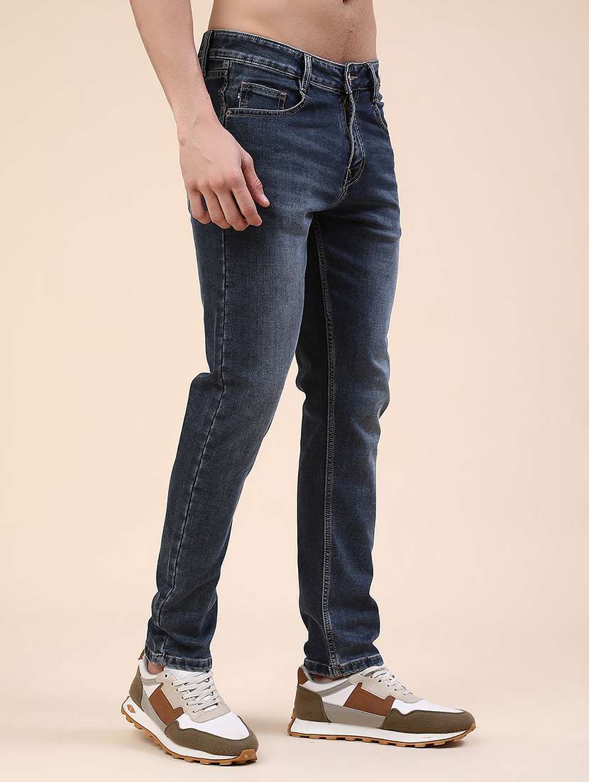 men washed mid rise tapered jeans - 22391272 -  Standard Image - 3