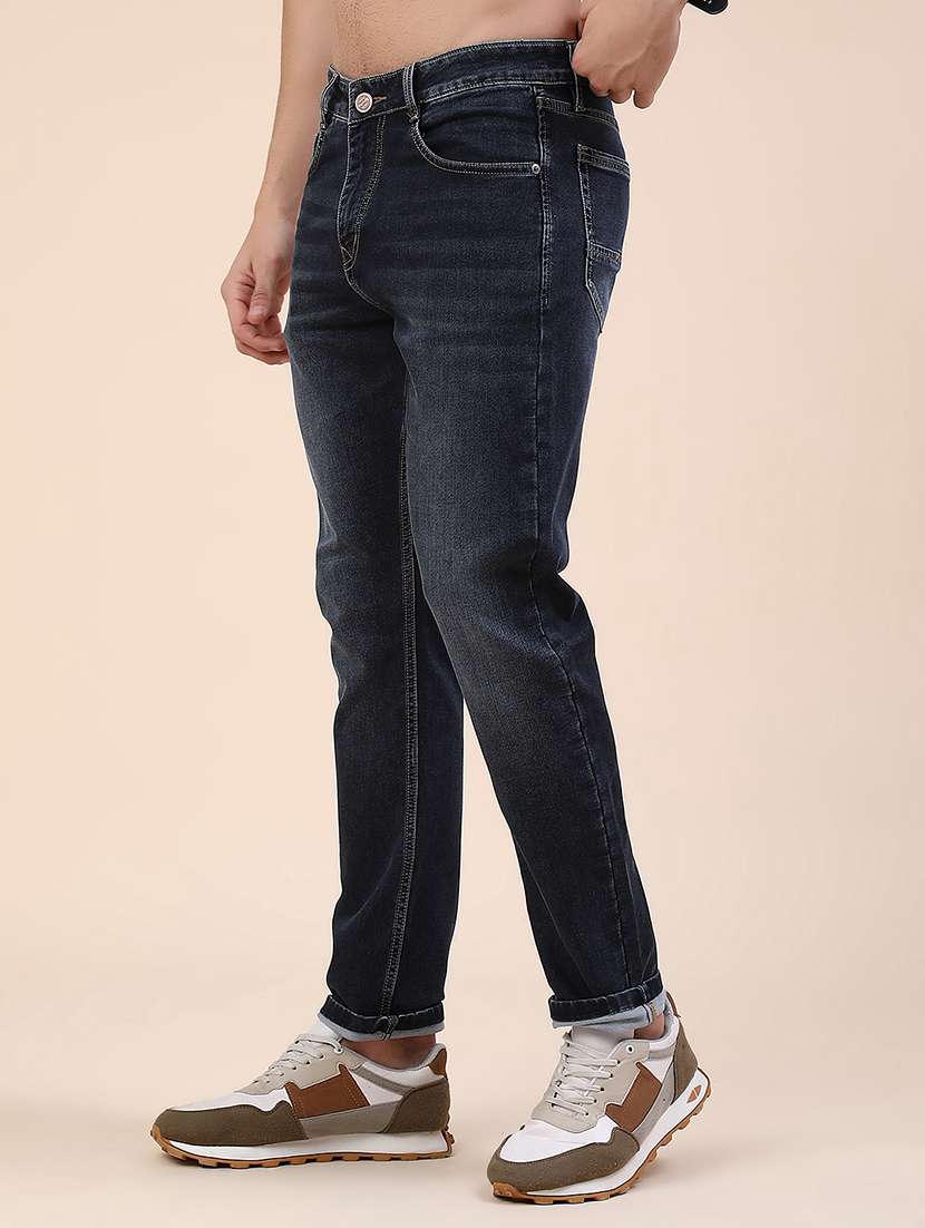 men washed mid rise slim fit jeans - 22391273 -  Standard Image - 3