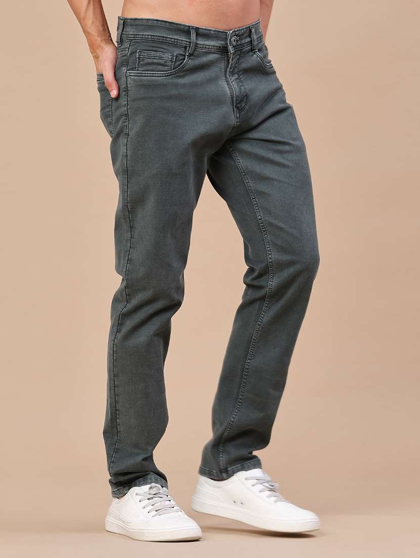 men solid mid rise slim fit jeans - 22391277 -  Standard Image - 3