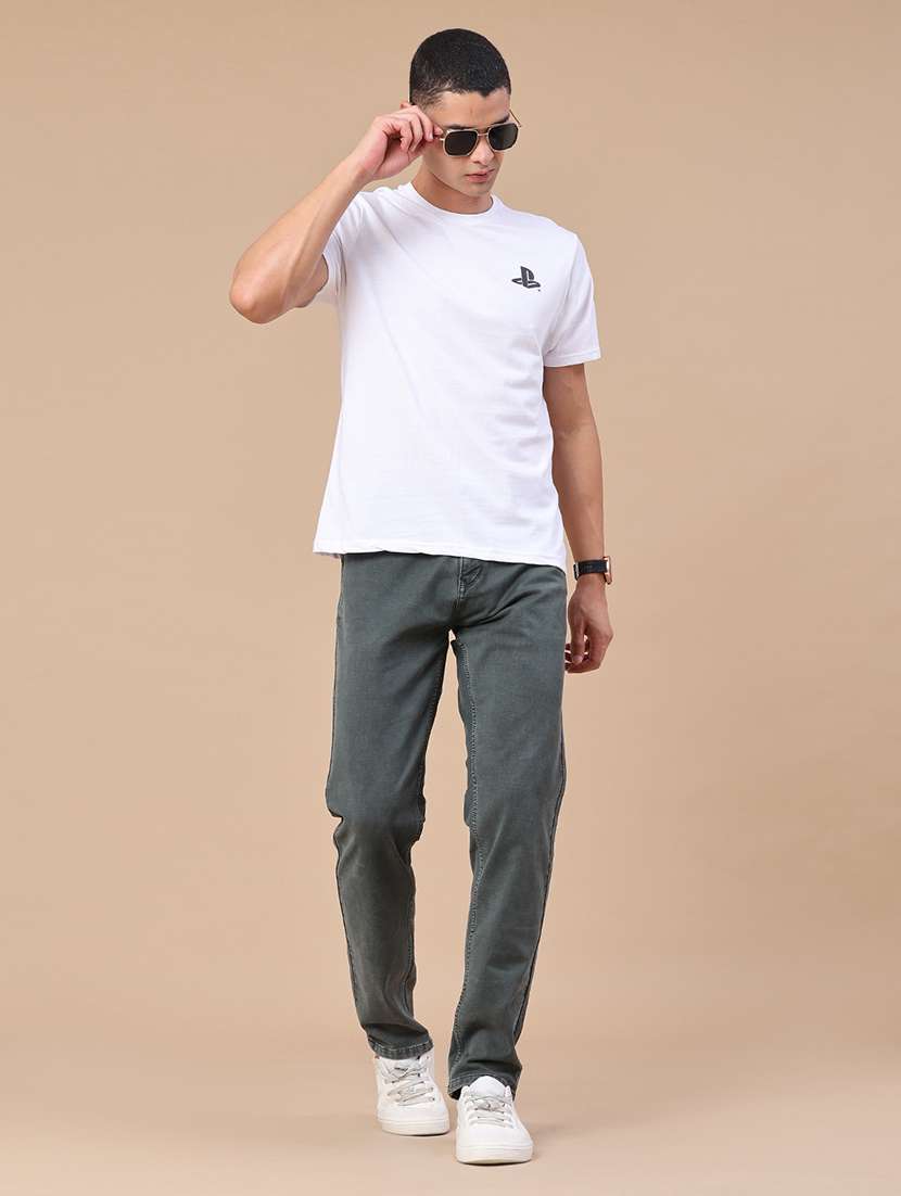 men solid mid rise slim fit jeans - 22391277 -  Standard Image - 5