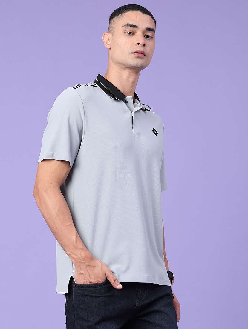 men taped short sleeves polo t-shirt - 22391286 -  Standard Image - 3