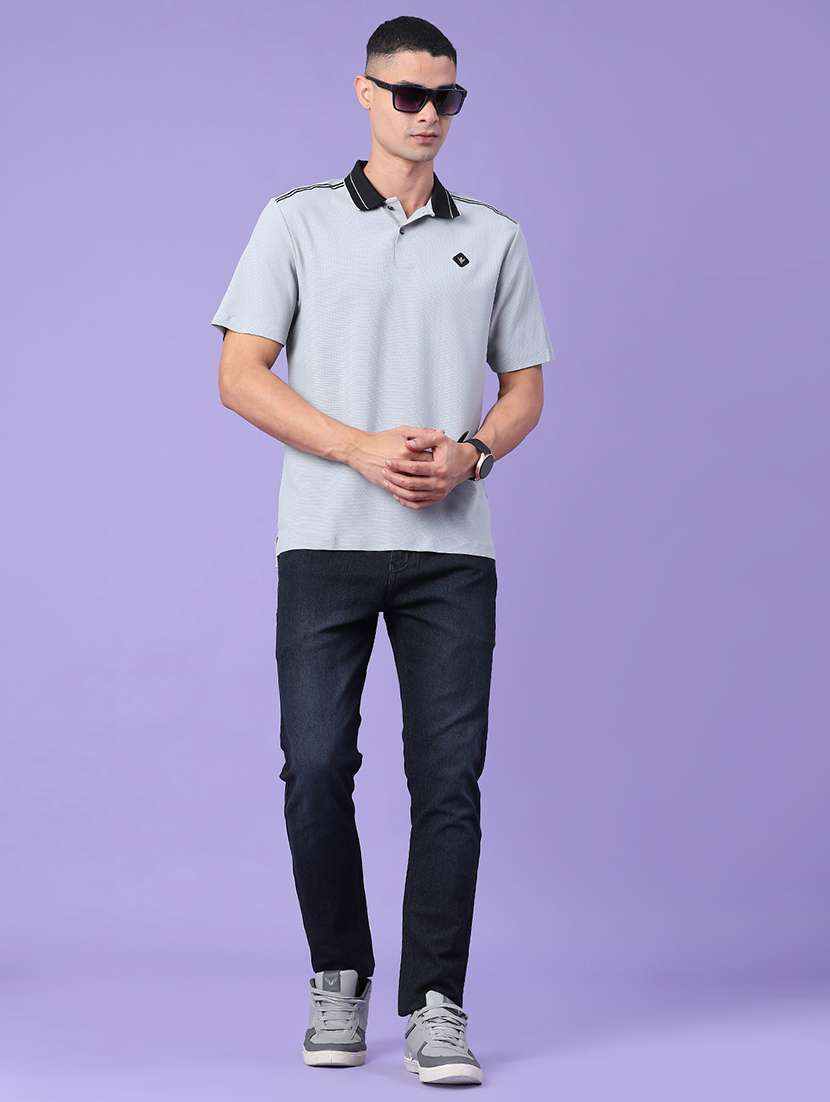 men taped short sleeves polo t-shirt - 22391286 -  Standard Image - 5
