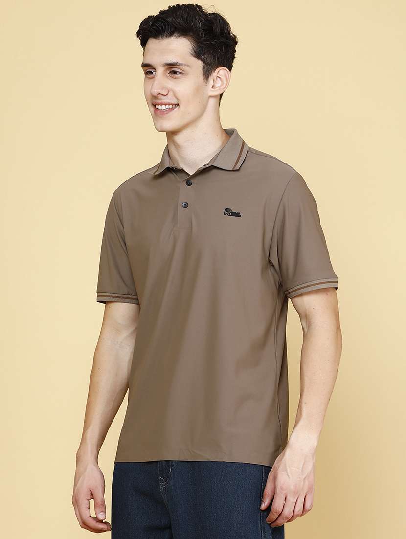 men solid short sleeves polo t-shirt - 22391287 -  Standard Image - 3