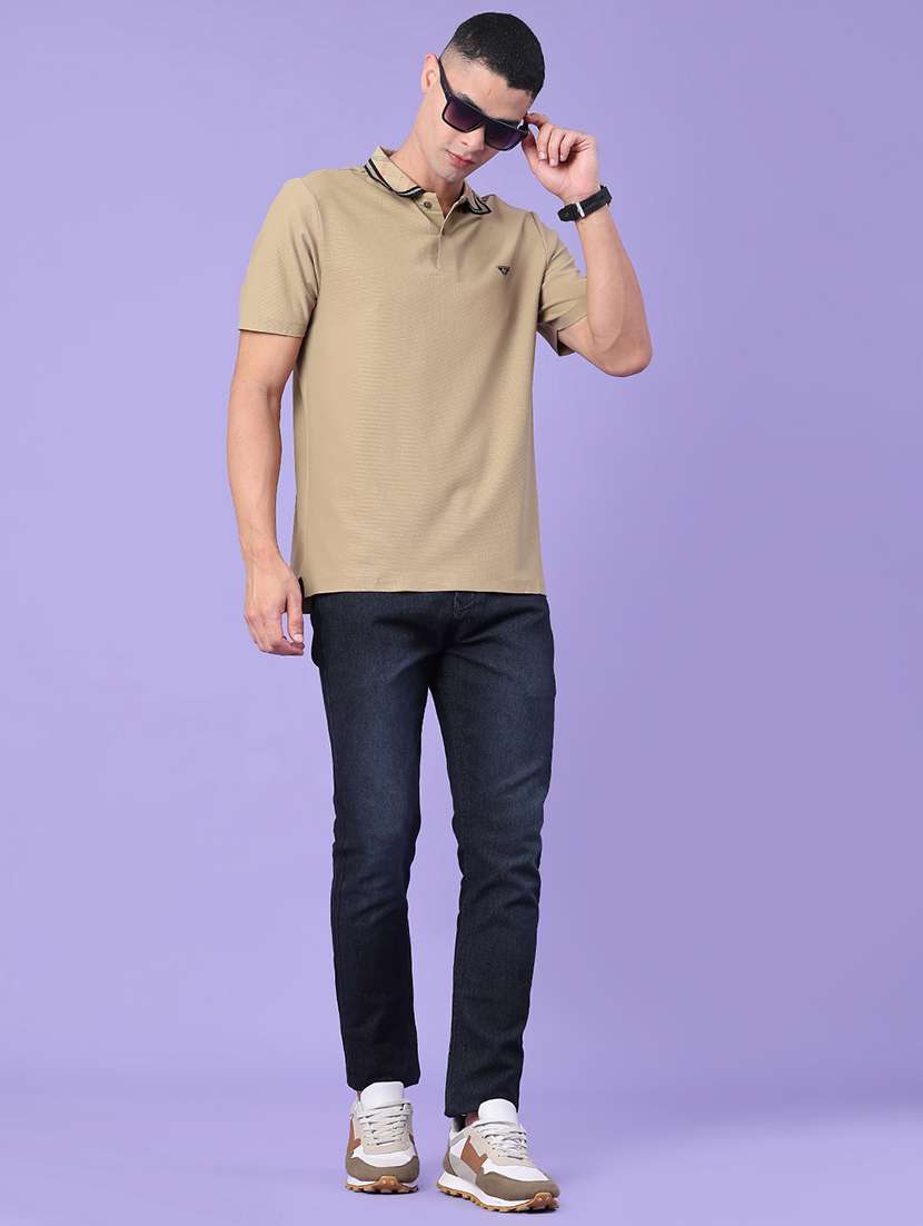 men taped short sleeves polo t-shirt - 22391289 -  Standard Image - 5