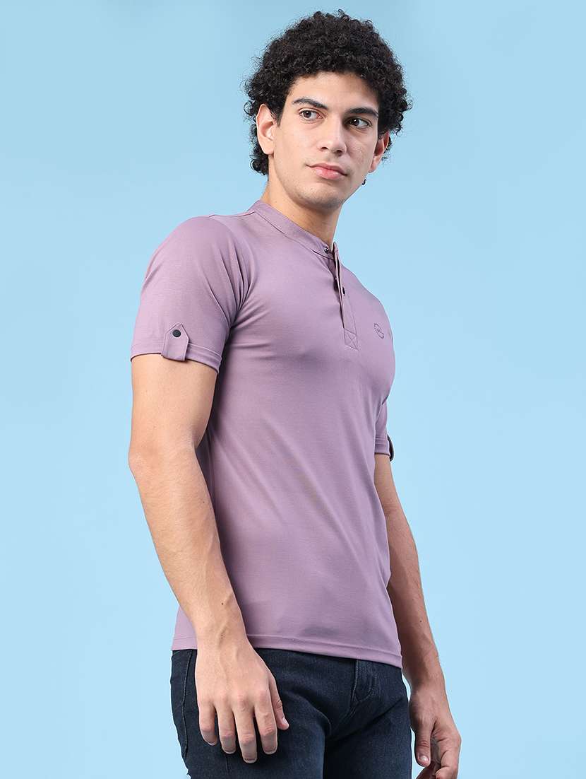 men solid short sleeve slim fit t-shirt - 22391292 -  Standard Image - 3