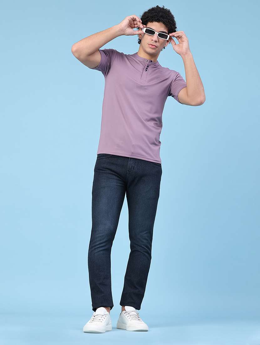 men solid short sleeve slim fit t-shirt - 22391292 -  Standard Image - 5