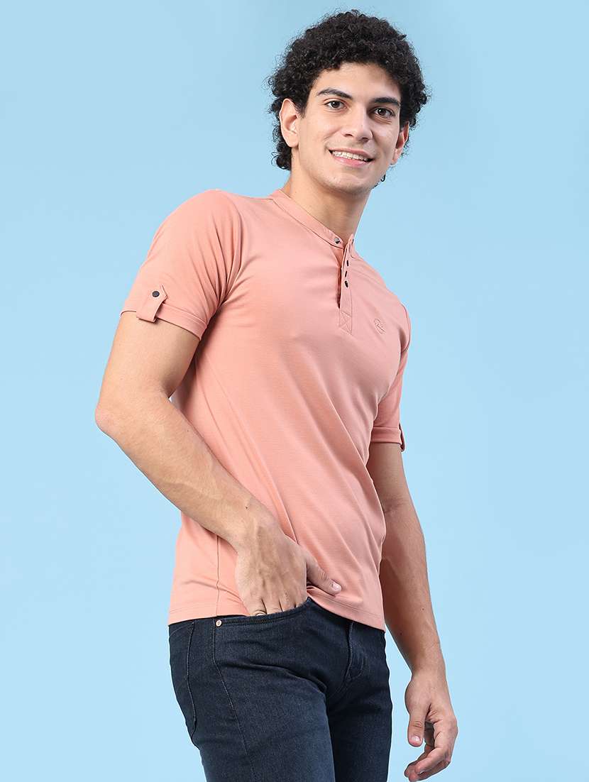 men solid short sleeve slim fit t-shirt - 22391293 -  Standard Image - 3