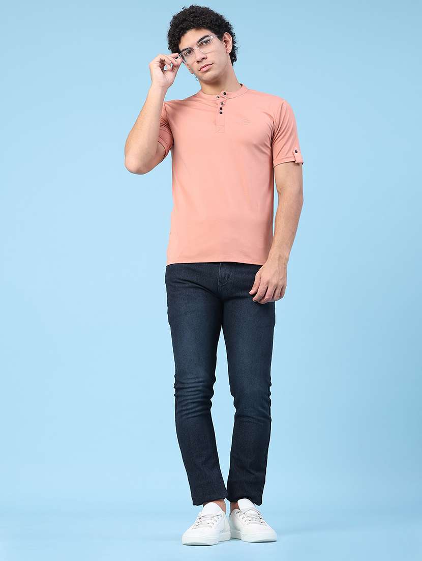 men solid short sleeve slim fit t-shirt - 22391293 -  Standard Image - 5