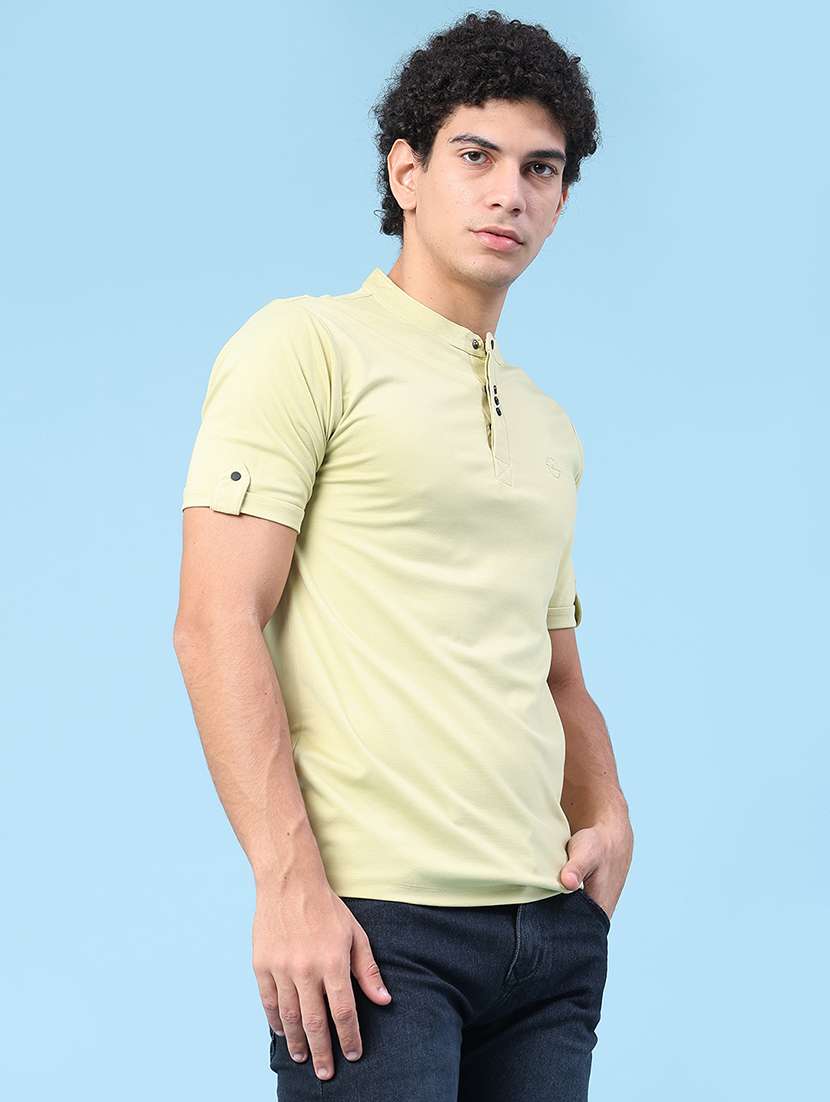 men solid short sleeve slim fit t-shirt - 22391294 -  Standard Image - 3