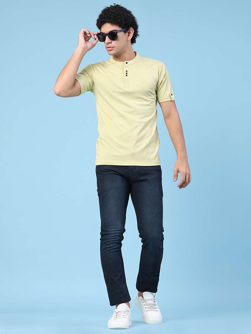 men solid short sleeve slim fit t-shirt - 22391294 -  Standard Image - 5