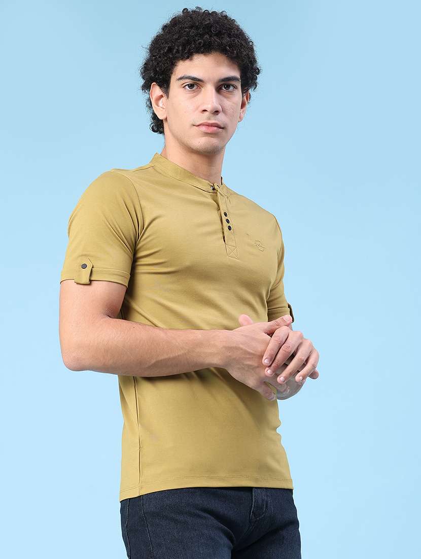 men solid short sleeve slim fit t-shirt - 22391296 -  Standard Image - 3