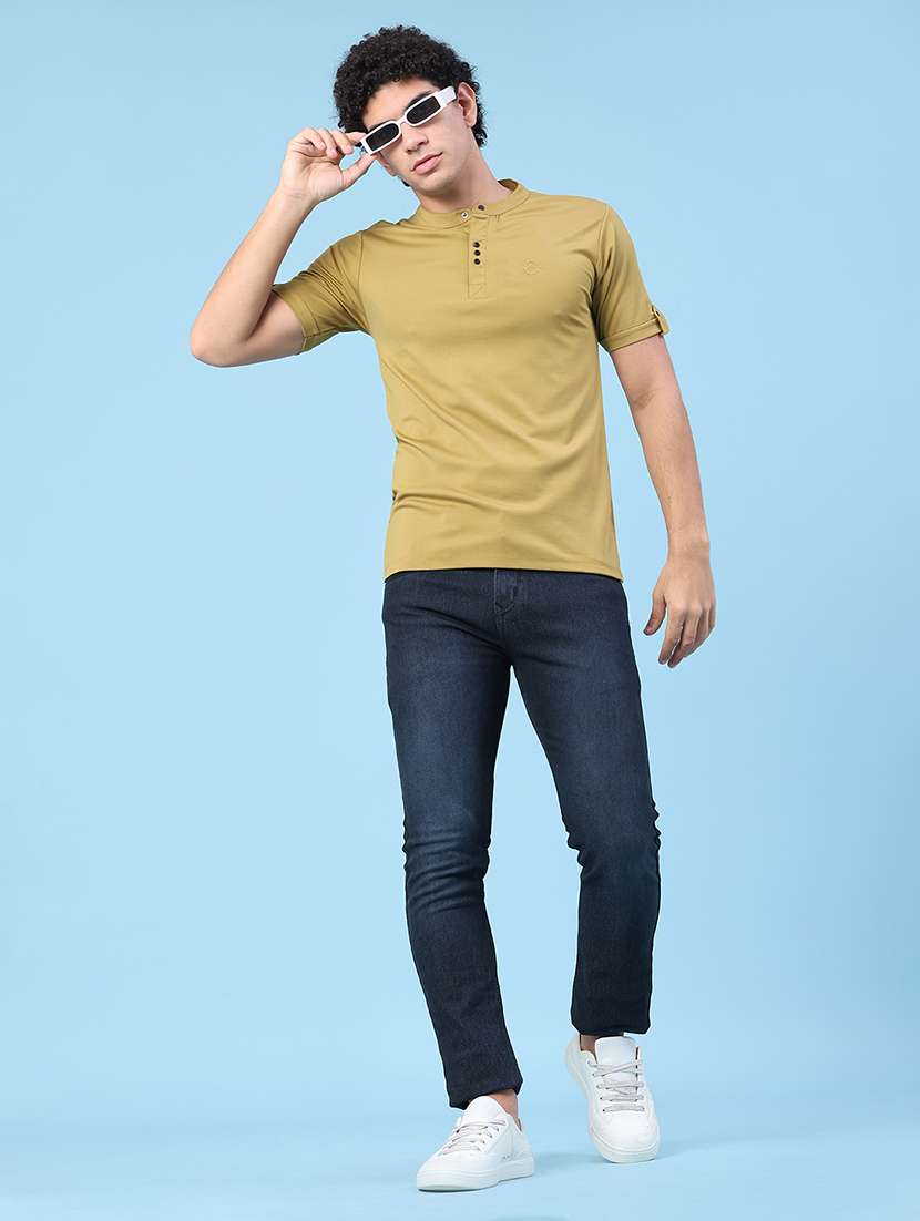 men solid short sleeve slim fit t-shirt - 22391296 -  Standard Image - 5