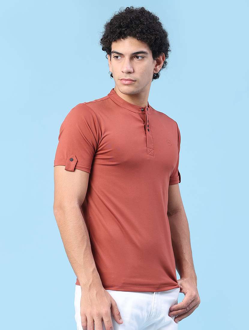 men solid short sleeve slim fit t-shirt - 22391297 -  Standard Image - 3