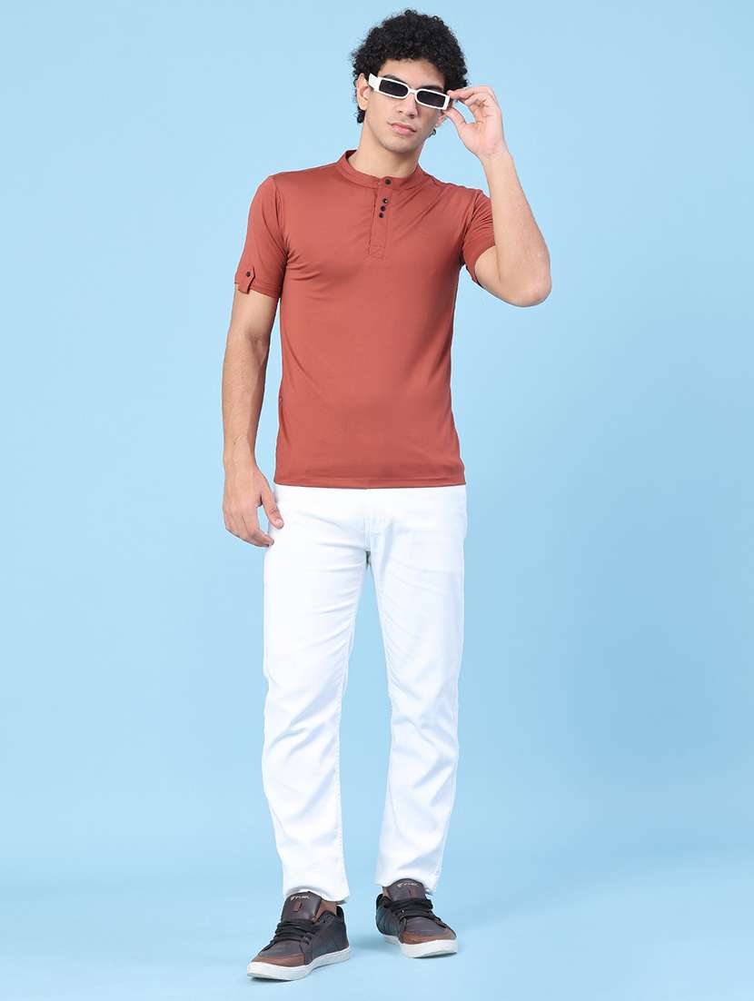 men solid short sleeve slim fit t-shirt - 22391297 -  Standard Image - 5