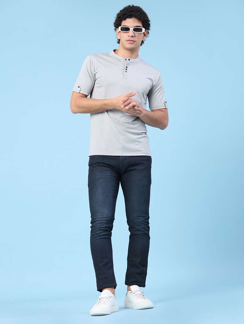 men solid short sleeve slim fit t-shirt - 22391298 -  Standard Image - 5