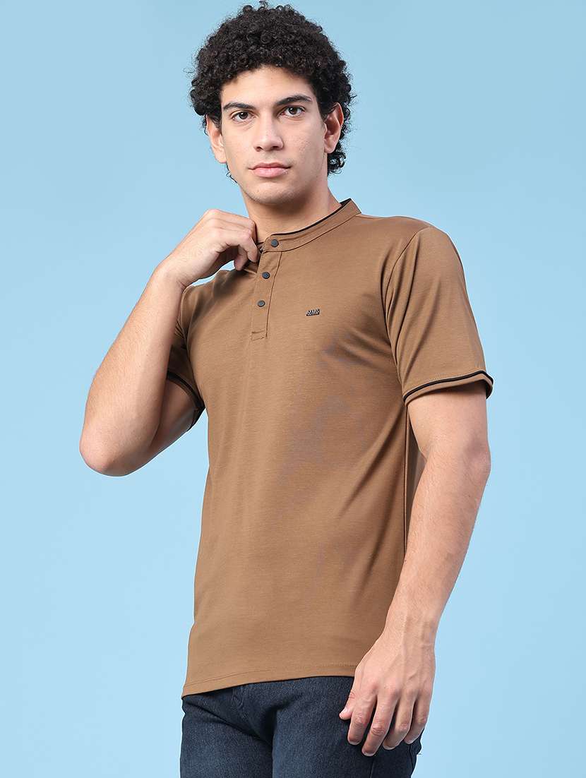 men solid short sleeve slim fit t-shirt - 22391303 -  Standard Image - 3
