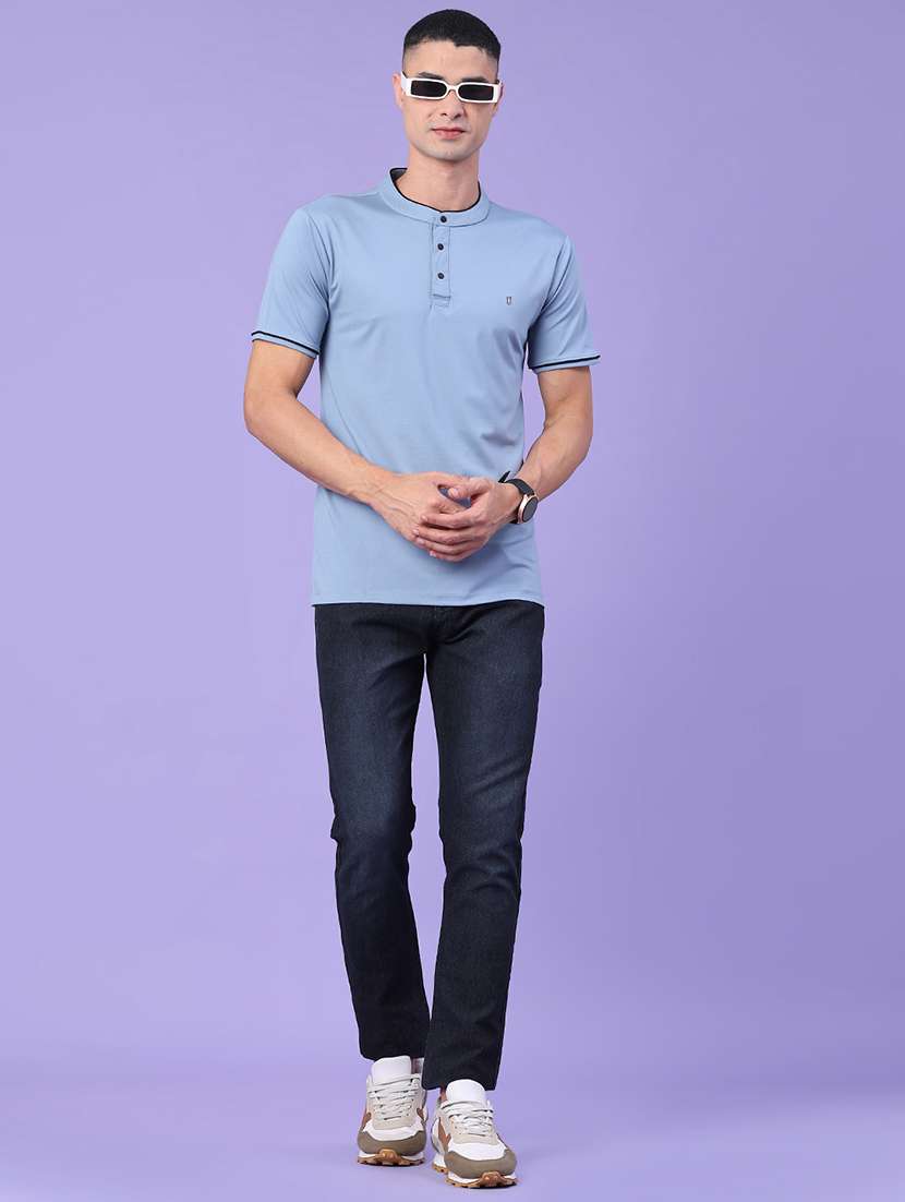men solid short sleeve slim fit t-shirt - 22391304 -  Standard Image - 5