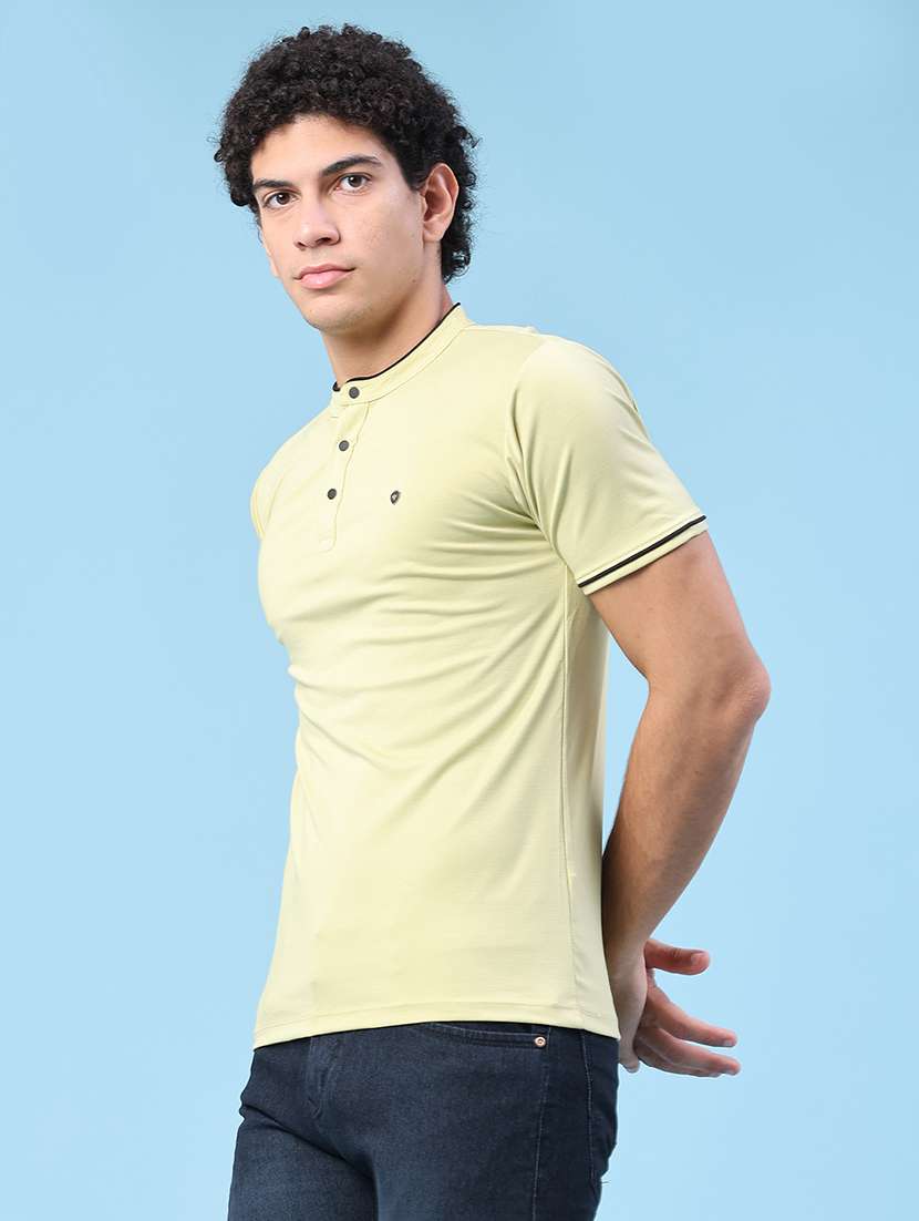 men solid short sleeve slim fit t-shirt - 22391305 -  Standard Image - 3