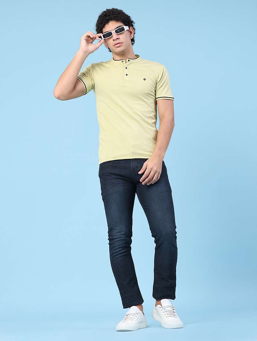 men solid short sleeve slim fit t-shirt - 22391305 -  Standard Image - 5