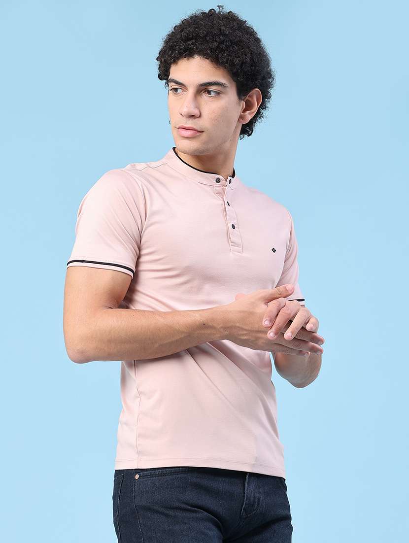 men solid short sleeve slim fit t-shirt - 22391307 -  Standard Image - 3