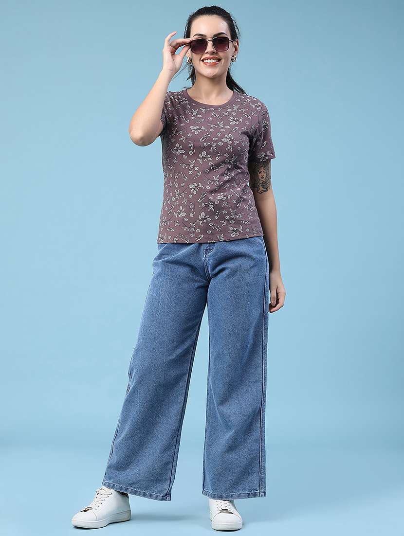 women printed round neck regular t-shirt - 22391374 -  Standard Image - 5