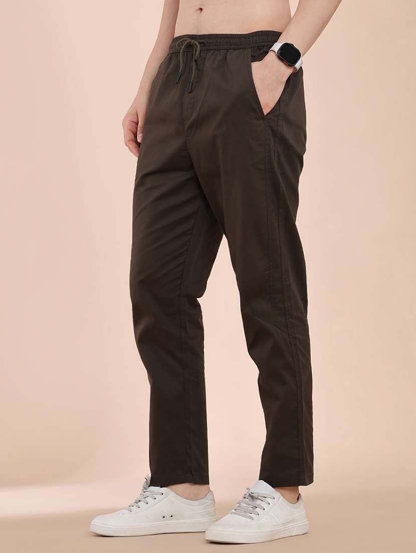 men solid mid rise regular fit track pant - 22391419 -  Standard Image - 3