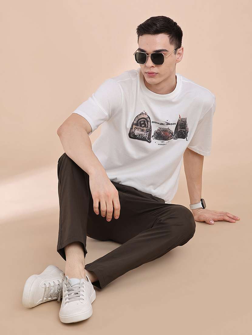 men solid mid rise regular fit track pant - 22391419 -  Standard Image - 5