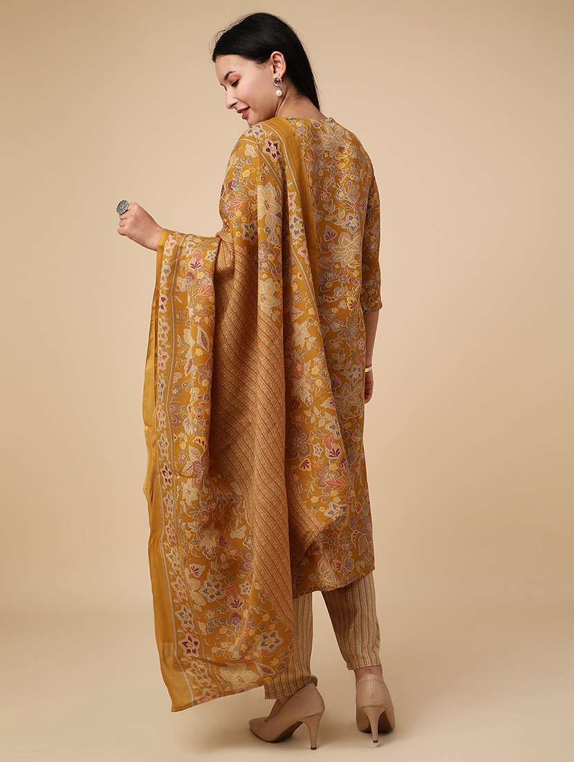 mustard cotton kurta palazzo  set - 22391436 -  Standard Image - 3