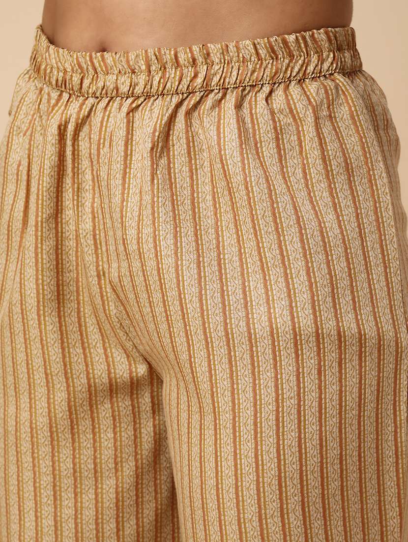 mustard cotton kurta palazzo  set - 22391436 -  Standard Image - 5