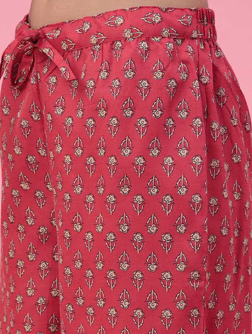 red cotton kurta pant  set - 22391446 -  Standard Image - 5