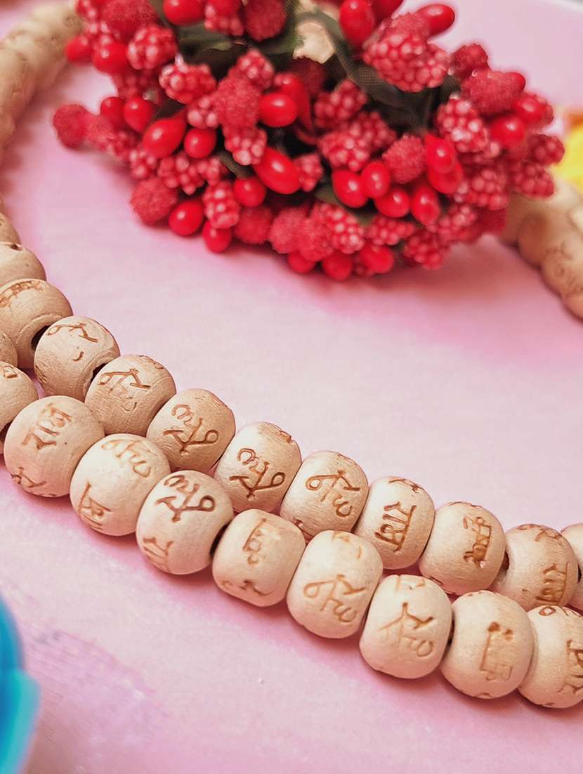  shri hanuman silver pendant with rudraksha and tulsi mala - 22391495 -  Standard Image - 3